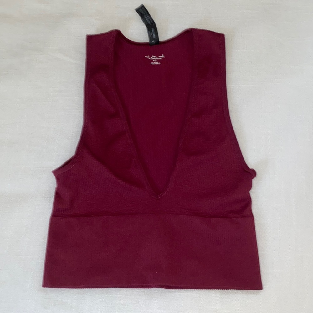 Urban outfitters low v neck crop top
